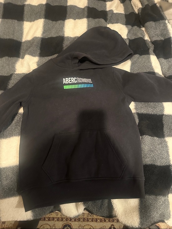 Abercrombie & Fitch Other - Abercrombie & Fitch Black Zip-Up Hoodie with Green & Blue Accent